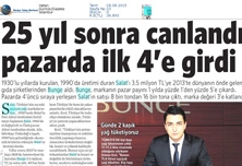 25 Yıl Sonra Canlandı Pazarda ilk 4'e Girdi